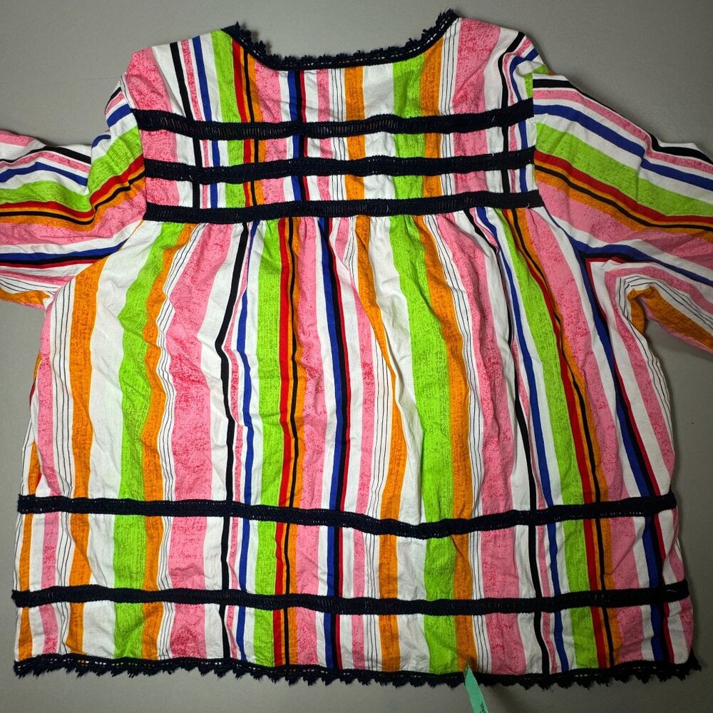 Crown & Ivy Multi Color Striped Boho Blouse... - Picture 2 of 13